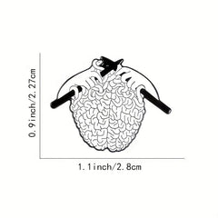 Brain Knitting Brooch Cartoon Jewelry