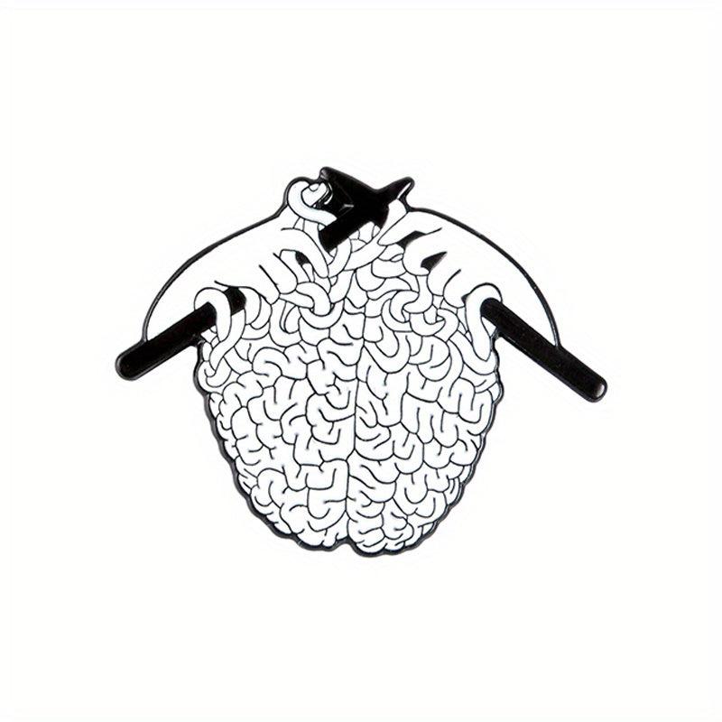 Brain Knitting Brooch Cartoon Jewelry