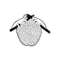Brain Knitting Brooch Cartoon Jewelry