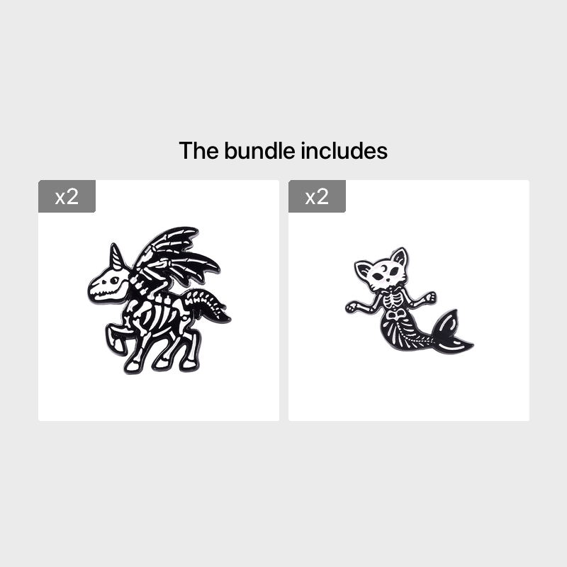 Punk Enamel Pin Badges Set