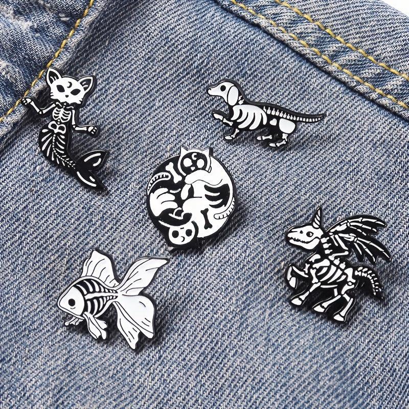 Punk Enamel Pin Badges Set