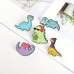 Dino Enamel Pins Animal Brooches for Kids Backpack