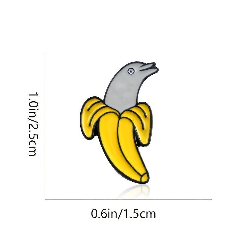 Cartoon Banana Brooch Pin Funny Fruit Lapel Badge Jewelry