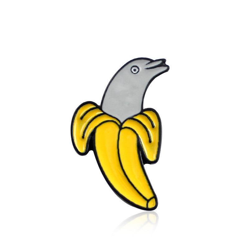 Cartoon Banana Brooch Pin Funny Fruit Lapel Badge Jewelry