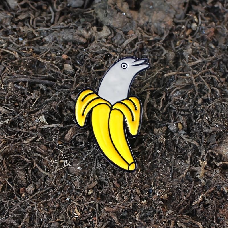 Cartoon Banana Brooch Pin Funny Fruit Lapel Badge Jewelry