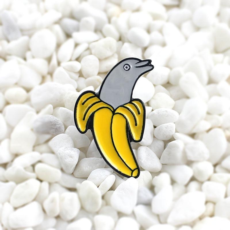 Cartoon Banana Brooch Pin Funny Fruit Lapel Badge Jewelry