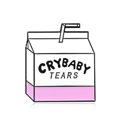 CRYBABY TEARS Milk Tea Brooch with Ice Cream Cup Design