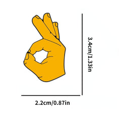 OK Gesture Enamel Pin Brooch Lapel Badge Accessories