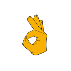 OK Gesture Enamel Pin Brooch Lapel Badge Accessories