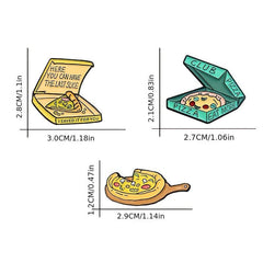 Cartoon Pizza Series Brooch - Last Slice Pizza Club