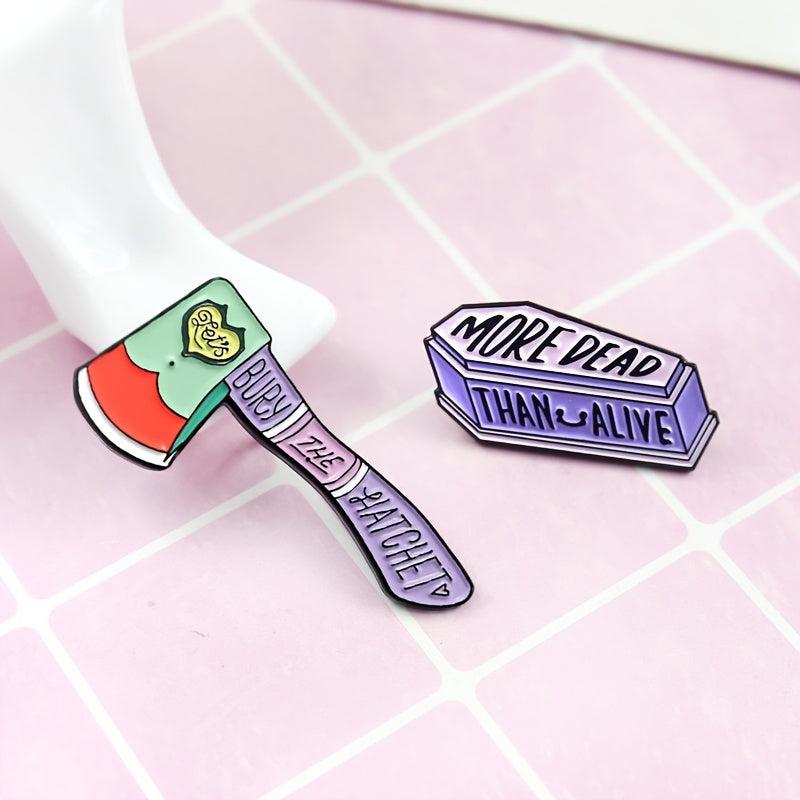 Coffin Match Brooch Cartoon Pins For Jackets