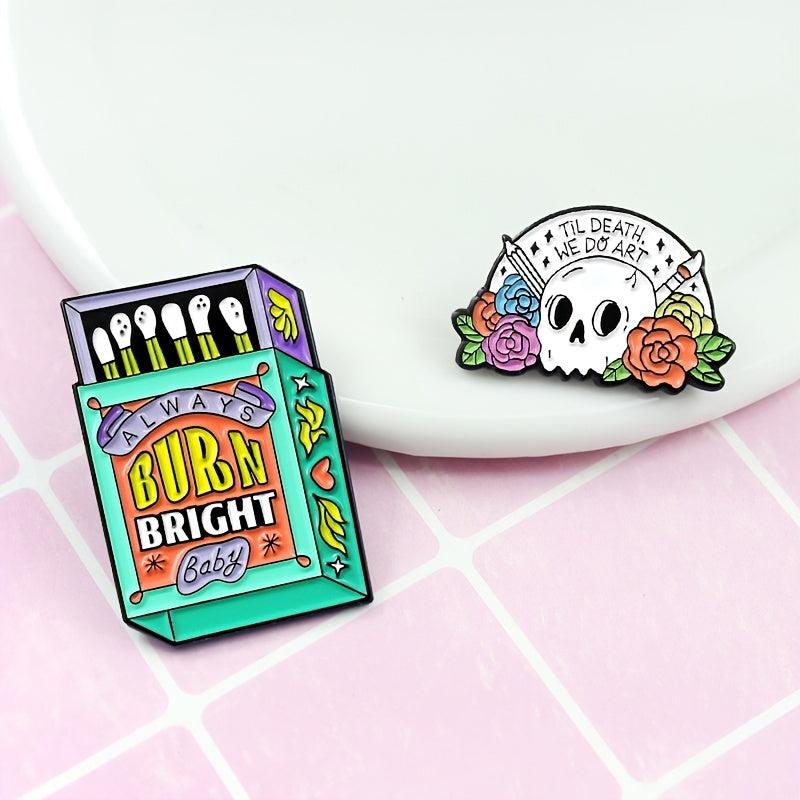 Coffin Match Brooch Cartoon Pins For Jackets