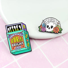 Coffin Match Brooch Cartoon Pins For Jackets