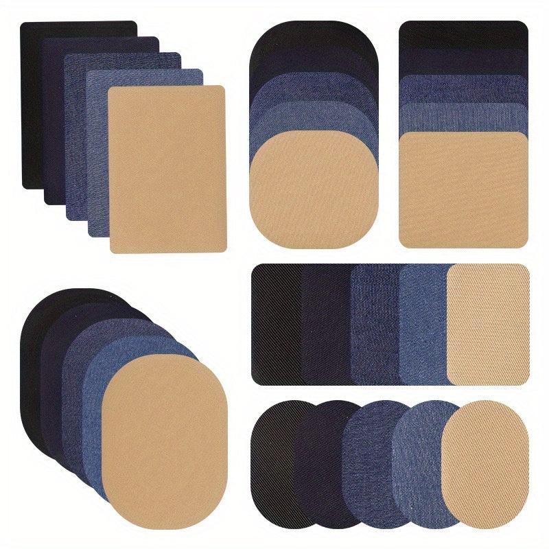 30pcs Denim Elbow Sticker Shirt Coat Elbow Sticker Pants Knee Patches For Men
