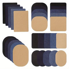30pcs Denim Elbow Sticker Shirt Coat Elbow Sticker Pants Knee Patches For Men