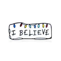 Minimalist Men's Brooch - I Believe Slogan Pin