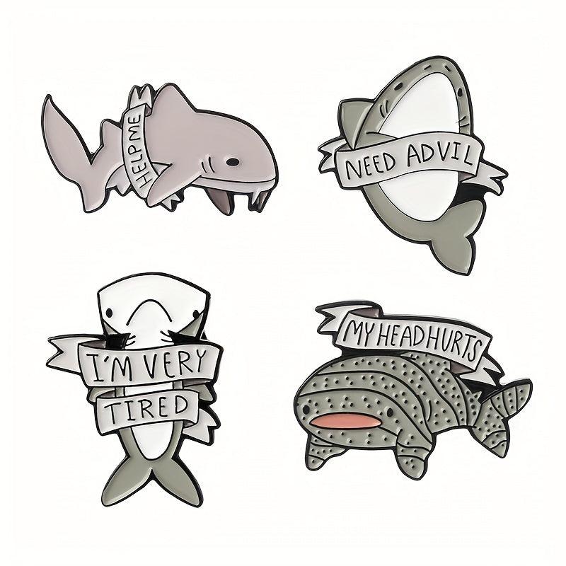 Shark Dolphin Marine Life Brooch Men's Jewelry