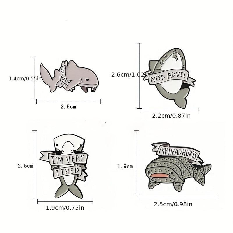Shark Dolphin Marine Life Brooch Men's Jewelry