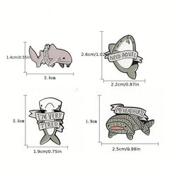 Shark Dolphin Marine Life Brooch Men's Jewelry
