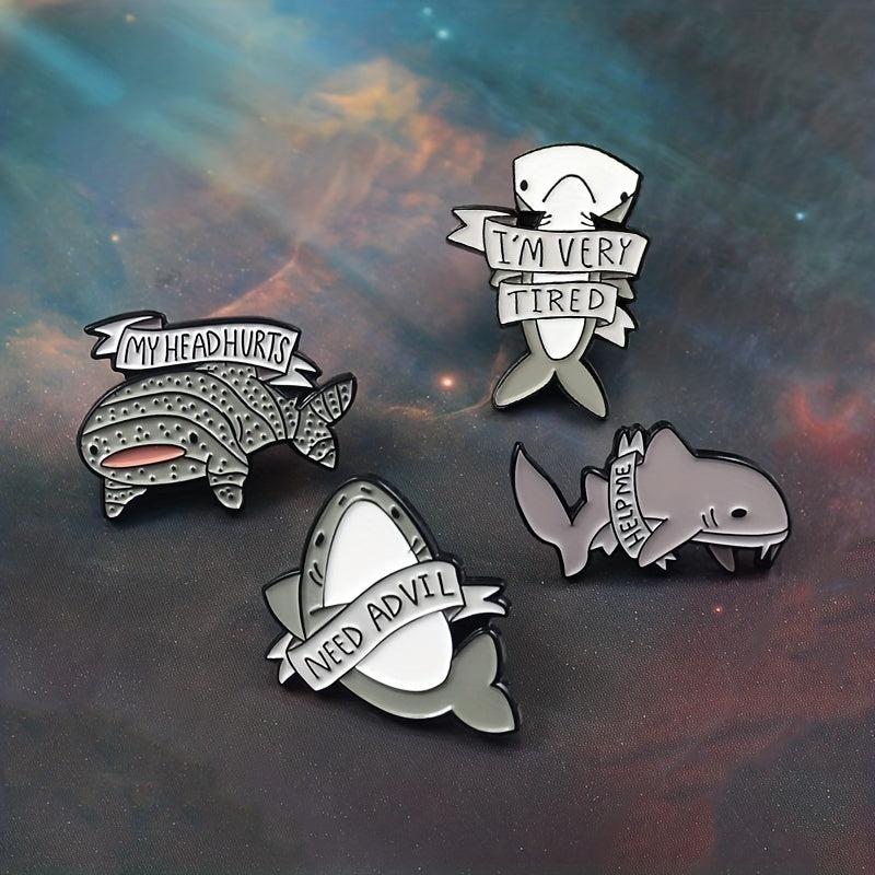 Shark Dolphin Marine Life Brooch Men's Jewelry