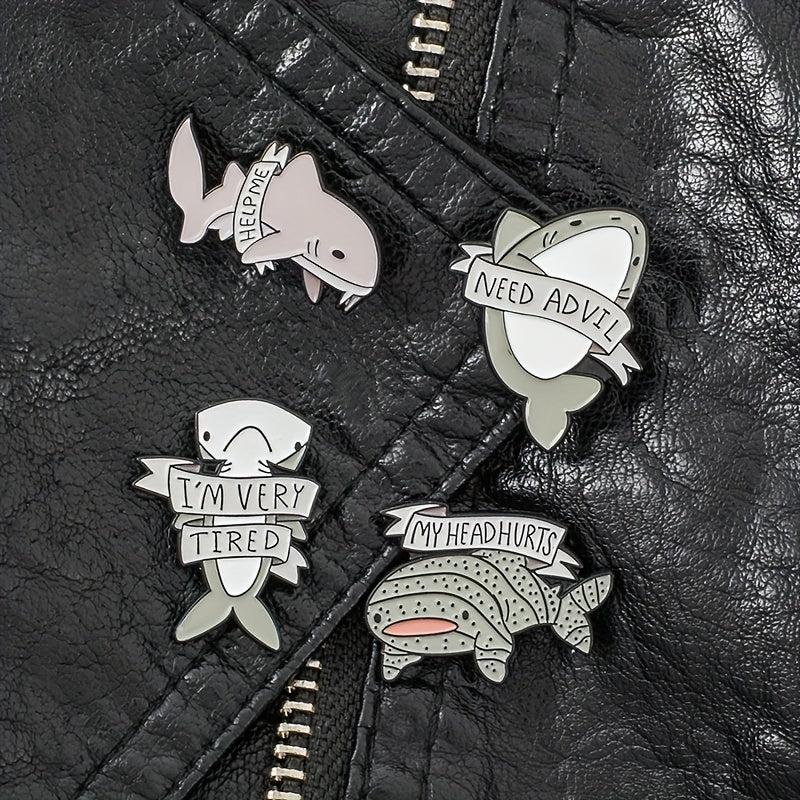Shark Dolphin Marine Life Brooch Men's Jewelry