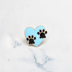 Cat's Paw Heart Alloy Brooch