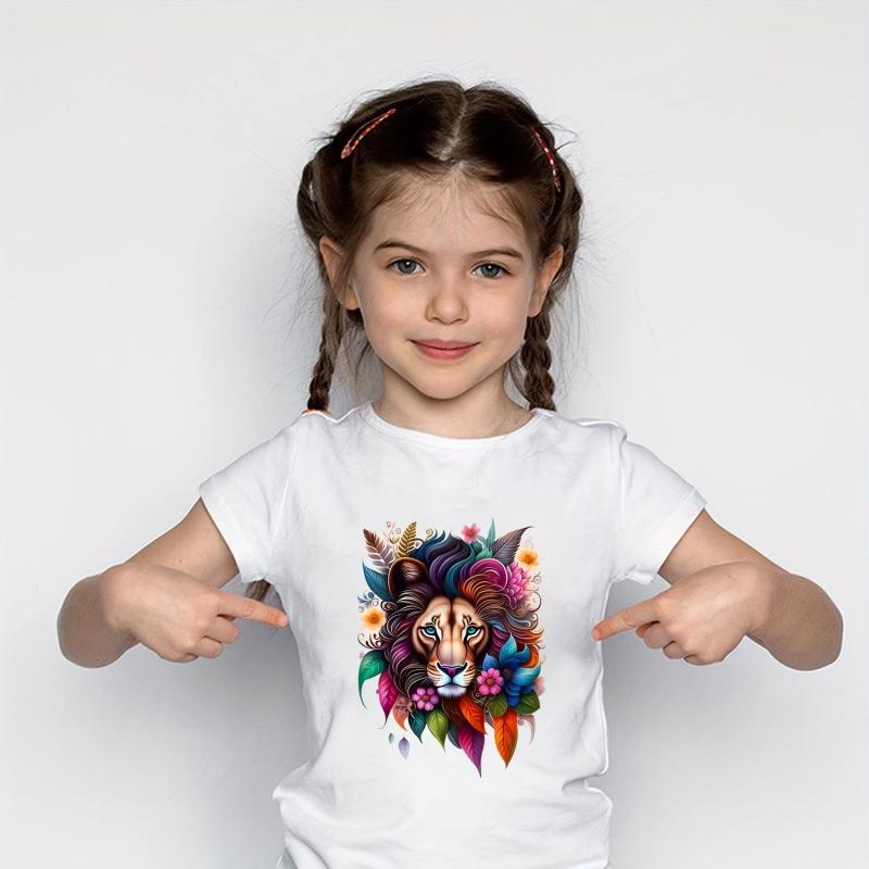Colorful Lion DIY Patches Iron On Sublimation Stickers Heat Press Decals Sublima