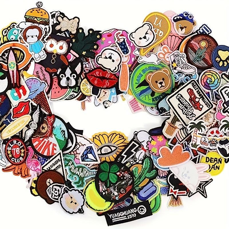 8pcs Iron On Patches Sew On Embroidered Applique DIY Crafts Project