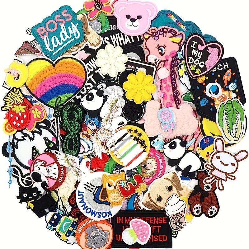 8pcs Iron On Patches Sew On Embroidered Applique DIY Crafts Project