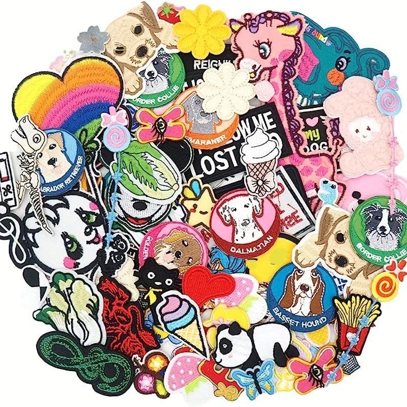 8pcs Iron On Patches Sew On Embroidered Applique DIY Crafts Project