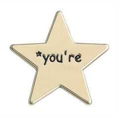 Five-pointed Star Shape Letter Brooch Backpack Pin