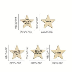 Five-pointed Star Shape Letter Brooch Backpack Pin