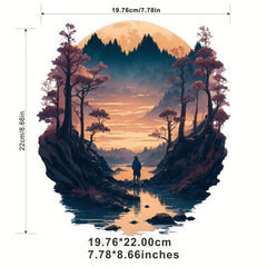 Night Scene Heat Transfer Patch for Men