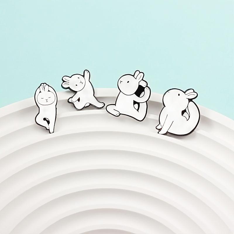 Rabbit Brooches For Yoga Pins Creative Men Accessories