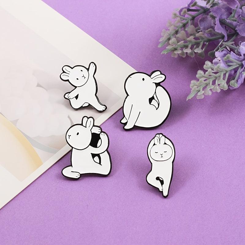 Rabbit Brooches For Yoga Pins Creative Men Accessories