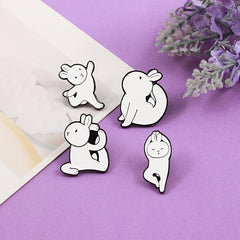 Rabbit Brooches For Yoga Pins Creative Men Accessories