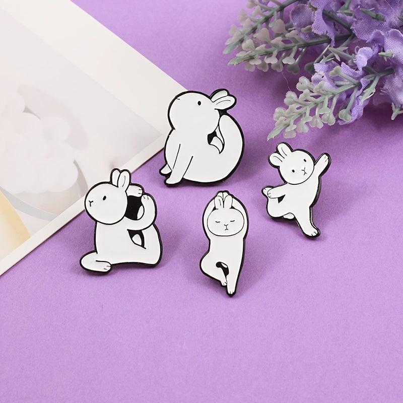 Rabbit Brooches For Yoga Pins Creative Men Accessories