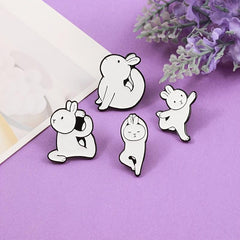 Rabbit Brooches For Yoga Pins Creative Men Accessories