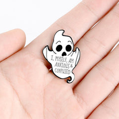 Halloween Ghost Drop Oil Alloy Brooch