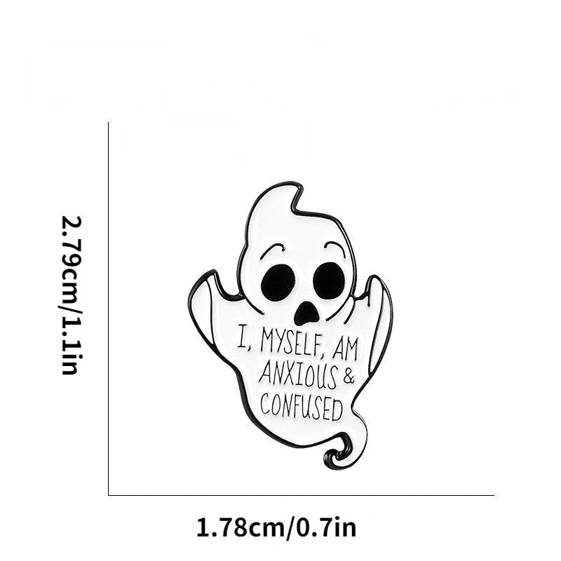 Halloween Ghost Drop Oil Alloy Brooch