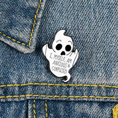 Halloween Ghost Drop Oil Alloy Brooch