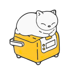 2pcs Pet Friendly Enamel Pin & Cat Brooch Mug Lapel Badges Animal Jewelry