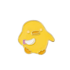 Rose Maiden Pink & Duck Enamel Brooch