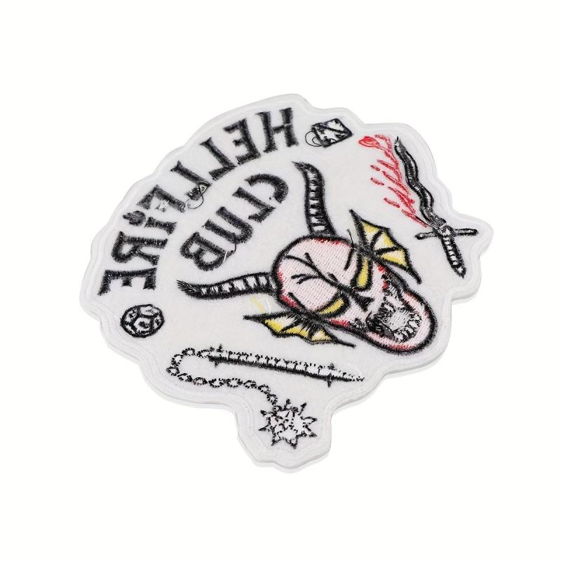 2pcs Monster Shape Embroidered Patch Cloth Patches
