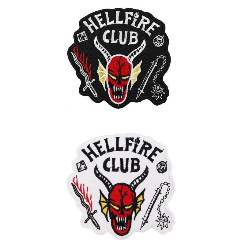 2pcs Monster Shape Embroidered Patch Cloth Patches