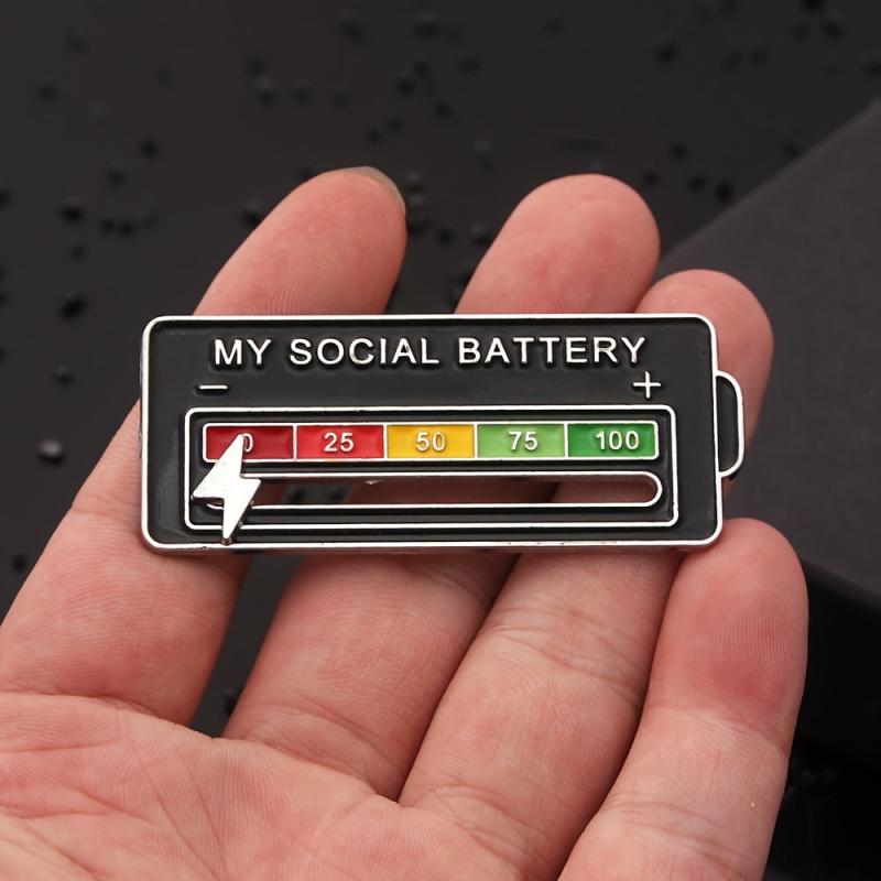 Men's Social Square Brooch - Fun Accessory