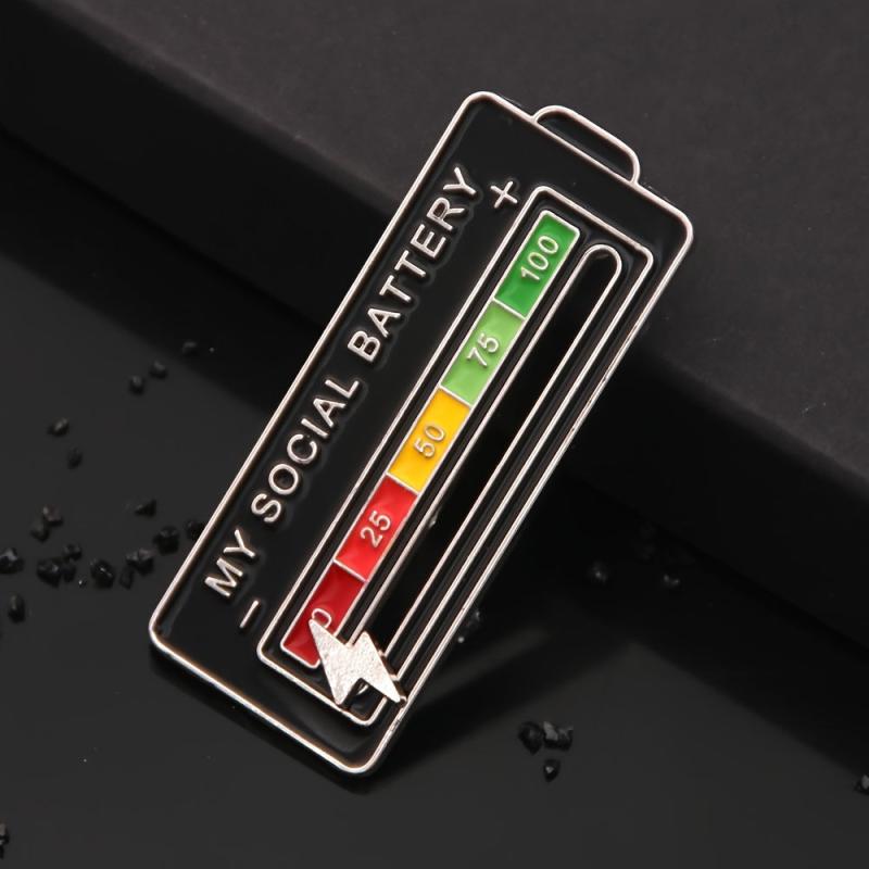 Men's Social Square Brooch - Fun Accessory
