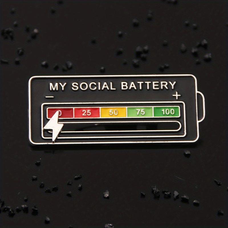 Men's Social Square Brooch - Fun Accessory