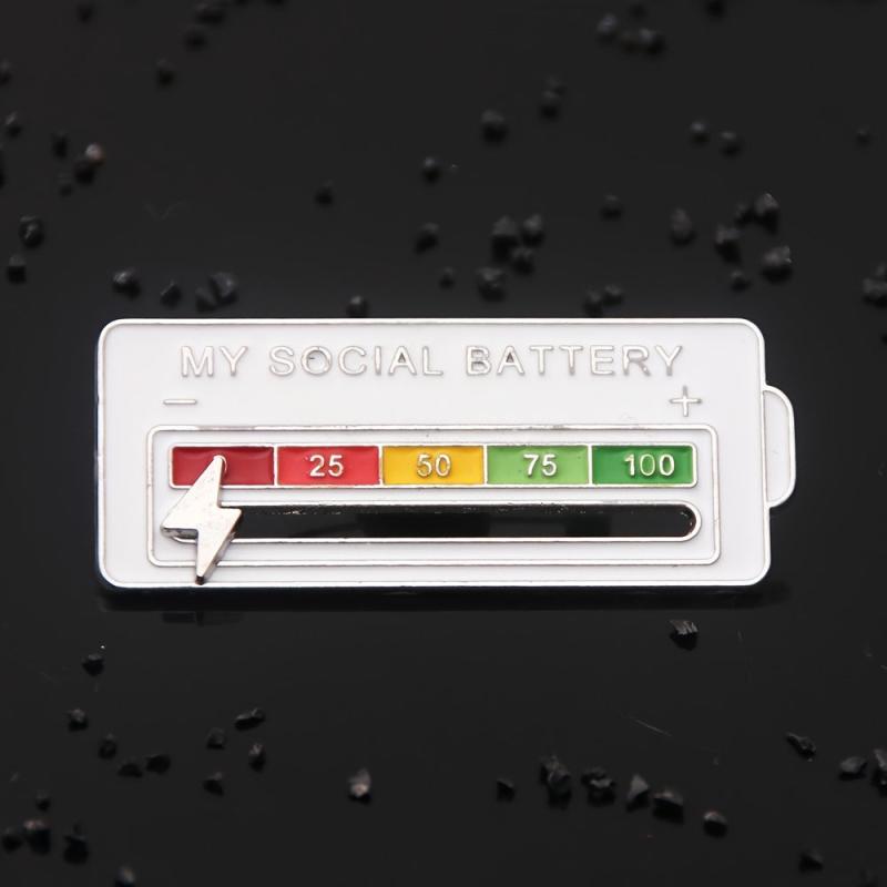 Men's Social Square Brooch - Fun Accessory