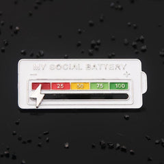 Men's Social Square Brooch - Fun Accessory
